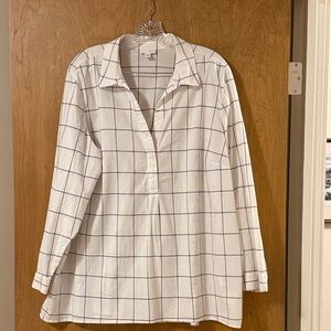 J Jill Windowpane Popover Tunic